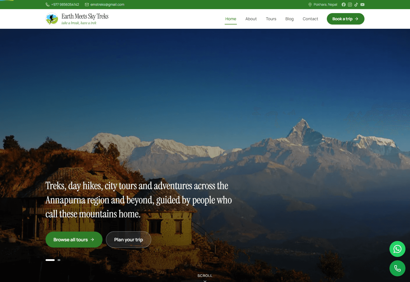 Earth Meets Sky Treks — built by Digipahad