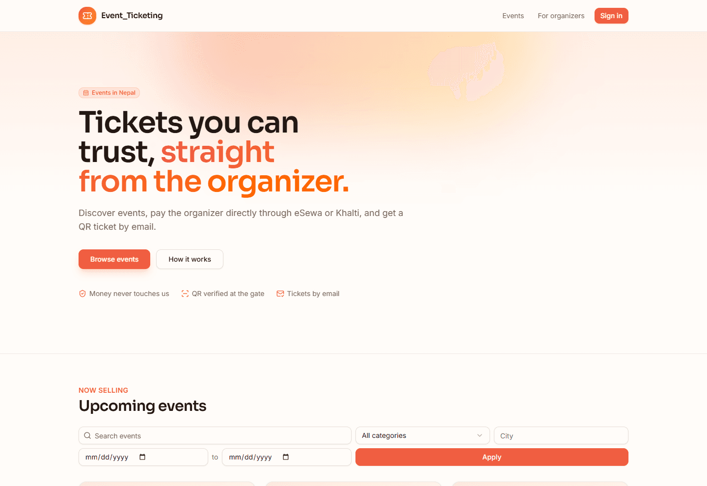 Event Ticketing — built by Digipahad