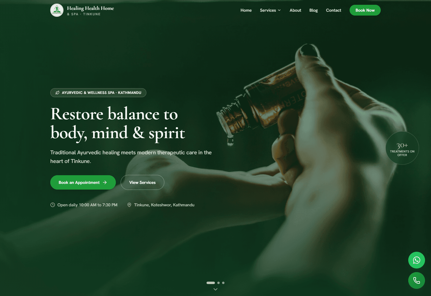 Healing Health Home & Spa — built by Digipahad
